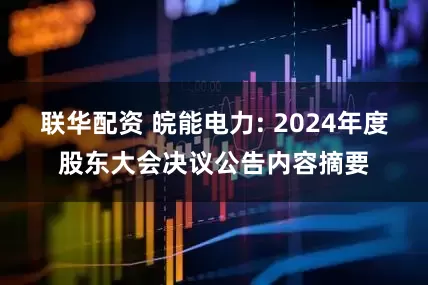 联华配资 皖能电力: 2024年度股东大会决议公告内容摘要