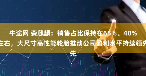 牛途网 森麒麟：销售占比保持在65%、40%左右，大尺寸高性能轮胎推动公司盈利水平持续领先